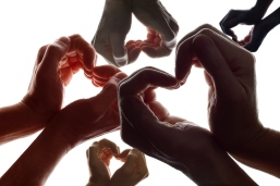 Hands in shape of heart